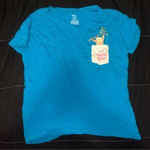 Secret treasures Blue Shirt with Sloth Design size medium